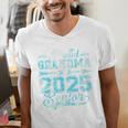 Proud Grandma Of a 2025 Senior Graduate Graduation Premium Men's V-Neck T-Shirt