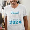 Proud Little Brother Of 5th Grade Graduate 2024 Graduation Premium Men's V-Neck T-Shirt