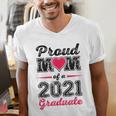 Proud Mom Of A 2021 Graduate Senior Graduation Men's V-Neck T-Shirt