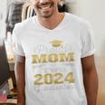 Proud Mom Of Two 2024 Graduate Class 2024 Graduation Family Premium Men's V-Neck T-Shirt