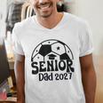 Proud Senior Dad Soccer Class Of 2027 Graduation Graduate Men's V-Neck T-Shirt