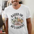 Raised On 90's Country Music Lover Nostalgia Retro Vibe Premium Tri-Blend Men's V-Neck T-Shirt