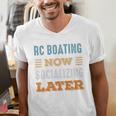 RC Boating Now Minimal Socializing Introvert Vintage Men's V-Neck T-Shirt RC Boating Now Minimal Socializing Introvert Vintage Men's V-Neck T-Shirt