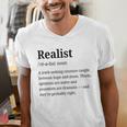 Realist Definition For Introverts Honest Personality Men's V-Neck T-Shirt Realist Definition For Introverts Honest Personality Men's V-Neck T-Shirt