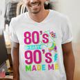Retro 1980s 80's Baby 1990s 90's Made Me Nostalgia Vibes Premium Tri-Blend Men's V-Neck T-Shirt