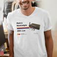 Retro Nostalgia 1980s Love Graphic Premium Tri-Blend Men's V-Neck T-Shirt
