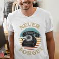 Retro Phone Never Forget Nostalgia Vintage Raglan Baseball Tee Men's V-Neck T-Shirt Retro Phone Never Forget Nostalgia Vintage Raglan Baseball Tee Men's V-Neck T-Shirt