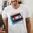 Retro VHS Vaporwave Video Cassette Nostalgia Geek Chic Premium Tri-Blend Men's V-Neck T-Shirt Retro VHS Vaporwave Video Cassette Nostalgia Geek Chic Premium Tri-Blend Men's V-Neck T-Shirt