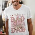 Rodeo Dad Pink Boots Coquette Cow-Girl Birthday Party Men's V-Neck T-Shirt