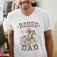 Rodeo Dad Western Cowboy Daddy Family Matching Father's Day Men's V-Neck T-Shirt