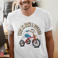 This How I Rolled Retro Tricycle 80s 90s Kid Nostalgia Premium Tri-Blend Men's V-Neck T-Shirt This How I Rolled Retro Tricycle 80s 90s Kid Nostalgia Premium Tri-Blend Men's V-Neck T-Shirt