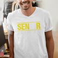 Senior 2018 Class President-School Colors Graduation Men's V-Neck T-Shirt