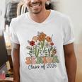 Senior 2026 Graduate Class Of 2026 Wildflowers Graduation Men's V-Neck T-Shirt