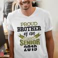 Senior Class Of 2019 Tshirt Graduation Awesome Brother Men's V-Neck T-Shirt