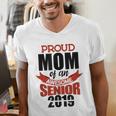 Senior Class Of 2019 Tshirt Graduation Awesome Mom Men's V-Neck T-Shirt