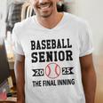 Senior Class Of 2025 Baseball Senior Night Graduation Party Men's V-Neck T-Shirt