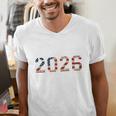 Senior Year 2026 American Flag USA Graduation Class Of 2026 Men's V-Neck T-Shirt