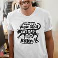 Sexy Cat Dad Father Catfather Kitten Kitty Men's V-Neck T-Shirt