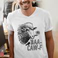 Sheep Baa Crow Caw Back Off Pun Tee For Introverts & Teens Men's V-Neck T-Shirt