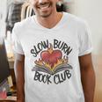 Slow Burn Book Club Romantasy Trope Smut Dark Romance Reader Men's V-Neck T-Shirt
