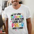 So Long Preschool Pre-K Here I Come Graduation Men's V-Neck T-Shirt