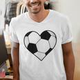 Soccer Ball Heart Idea For Mom Dad Kids T-Shirt Men's V-Neck T-Shirt Soccer Ball Heart Idea For Mom Dad Kids T-Shirt Men's V-Neck T-Shirt