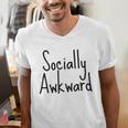 Socially Awkward Introvert Anxious Social Awkwardness Men's V-Neck T-Shirt