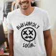 Socially Awkward Introvert Social Anxious Awkwardly Social Men's V-Neck T-Shirt
