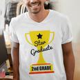 Star Graduate Second Grade Graduation Trophy Cup Men's V-Neck T-Shirt