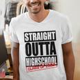 Straight Outta High School Class Of 2023 Graduation Men's V-Neck T-Shirt
