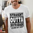 Straight Outta Sixth Grade Class Of 2019 Graduation Men's V-Neck T-Shirt