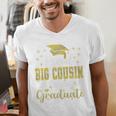 Super Proud Big Cousin Of 2025 Graduate Graduation Family Premium Men's V-Neck T-Shirt