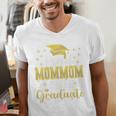 Super Proud Mommom Of 2025 Graduate Senior Graduation Family Premium Men's V-Neck T-Shirt