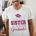 Super Proud Sister Of 2025 Graduate Senior Graduation Family Premium Tri-Blend Men's V-Neck T-Shirt