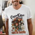 Support Your Local Trick Or Treaters Retro Spooky Nostalgia Men's V-Neck T-Shirt
