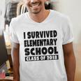 I Survived Elementary School Class Of 2018 Graduation Shirt Men's V-Neck T-Shirt