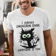 I Survived Engineering School Graduation 2026 Premium Tri-Blend Men's V-Neck T-Shirt