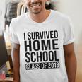 I Survived Home School Class Of 2018 Graduation Men's V-Neck T-Shirt