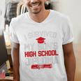 I Survived My Son's High School Diploma Graduation Premium Men's V-Neck T-Shirt