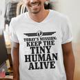 Today's Mission Keep Tiny Human Alive Father's Day Dad Men's V-Neck T-Shirt