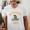 UNC Greensboro UNCG Spartans Arched Dad Men's V-Neck T-Shirt