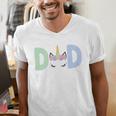 Unicorn Dad First Birthday Girl Family Matching Mama Party Men's V-Neck T-Shirt
