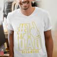 University Of Delaware Blue Hens 1 Dad Men's V-Neck T-Shirt University Of Delaware Blue Hens 1 Dad Men's V-Neck T-Shirt