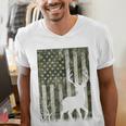 US Flag Deer Elk Buck Camoflage Hunting Hunter Dad Grandpa Men's V-Neck T-Shirt US Flag Deer Elk Buck Camoflage Hunting Hunter Dad Grandpa Men's V-Neck T-Shirt