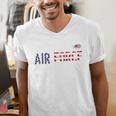 US Flag Proud Air Force Dad Men's V-Neck T-Shirt