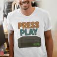 VHS Cassette Retro Analog Nostalgia Theme Men's V-Neck T-Shirt VHS Cassette Retro Analog Nostalgia Theme Men's V-Neck T-Shirt