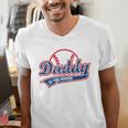 Vintage Baseball Daddy Of The Rookie Men's V-Neck T-Shirt