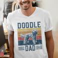Vintage Doodle Dad Aussie Doodle & Goldendoodle Men's V-Neck T-Shirt Vintage Doodle Dad Aussie Doodle & Goldendoodle Men's V-Neck T-Shirt