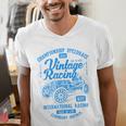 Vintage Racing Automotive Nostalgia Distressed Car Men's V-Neck T-Shirt