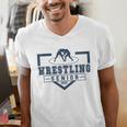 Wrestling Senior Night Wrestling Senior 2025 Graduation 66 Men's V-Neck T-Shirt